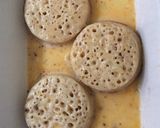 A picture of step 2 of Eggy crumpets with crispy bacon 🥓 🥚.