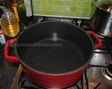 A picture of step 12 of Persian dill & broad beans rice cake ته چین شوید باقالی.
