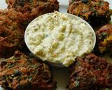 A picture of step 6 of Multigrain fritters (vada) with fenugreek (methi) and drumstick leaves.