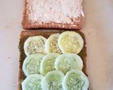 A picture of step 2 of Cucumber Mint grilled Sandwich.
