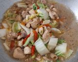Foto langkah ke 4 dari resep Tumis ayam sawi putih.