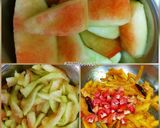 A picture of step 4 of Watermelon rind and Tomato sweet and sour chutney.