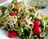Pesztós tészta zöldségesen recept fázis 2 fotója
