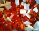 A picture of step 2 of Drunken Peppers and Beef.