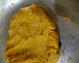 A picture of step 5 of Rajasthani Tikkad.