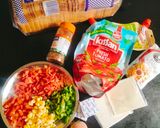 A picture of step 1 of Cheese burst pizza 🍕🍕😋 kids favourite.