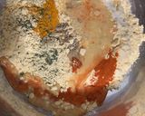 A picture of step 1 of Bread Pakoda.
