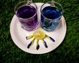 A picture of step 2 of Butterfly Pea flower Tea.