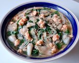 Hình bước làm 3 của món Canh MÍT non lá lốt nấu tôm