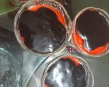 A picture of step 3 of Mango dessert with jelly and chocolate.
