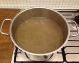 A picture of step 6 of Sunday lunch (chicken noodle soup and baked chicken with potatoes).