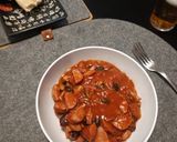 A picture of step 9 of Baked Beans with Smoked Sausages.