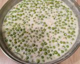 Tejszínes borsófőzelék rántot párizsival recept fázis 2 fotója
