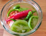 Zöldparadicsom savanyúság télire recept fázis 1 fotója