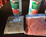 A picture of step 1 of California Farm Leftover Duck or Turkey Cabbage Roll Soup.