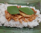 Foto langkah ke 4 dari resep Nasi Bakar Teri Ayam.