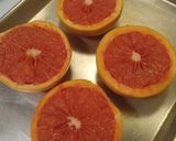 A picture of step 1 of Baked Grapefruit with Oatmeal Crumble.