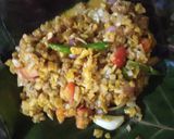 A picture of step 2 of ChhatuManjaPatraPoda(Bananastem Mushroom PatraPoda).