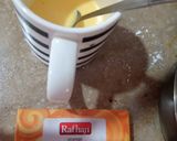 A picture of step 3 of Milky vanilla curd with Orange jelly.