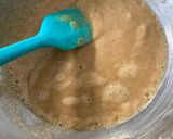 A picture of step 3 of Kada prashad (wholewheat flour halwa).