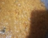 A picture of step 2 of Dal gosht with Zeera rice.