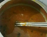 A picture of step 8 of Sambhar dosa with coconut chtni and sauce.