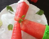 वाटरमेलन पाॅप्सिकल (watermelon popsicles recipe in Hindi) रेसिपी चरण 5 फोटो