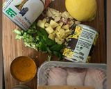 A picture of step 1 of Kuku paka - African chicken curry.