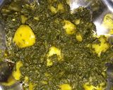 A picture of step 9 of Alo palak maithi.