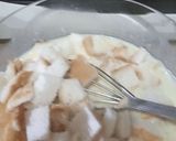 A picture of step 6 of CREAMY banana bread pudding 🍮.