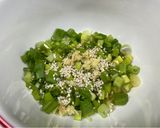 A picture of step 5 of Tilapia with Scallion Sriracha Pesto.
