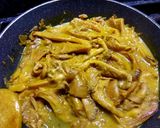 A picture of step 4 of Oyster Mushrooms with Mustard Sauce.