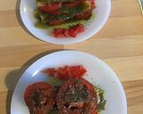 Une image de l'étape 13 de Mille feuille de poivrons grillés aux tomates ail et huile d olive et basilic.