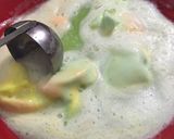 A picture of step 1 of Grinch punch.
