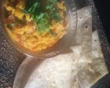 A picture of step 3 of Fulka roti with sabji.