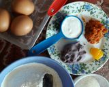 Foto langkah ke 1 dari resep Brownies kukus wortel ubi ungu.