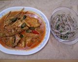 Foto langkah ke 10 dari resep Gulai kepala dan fillet kakap merah kecombrang.