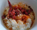 A picture of step 2 of Curd Rice.