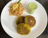 A picture of step 4 of Fresh Green Chholia { CHANA }Kabab With Mint Dip & Spicy Onion 🧅 Salad … Winter Special.