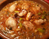 Foto del paso 16 de la receta: Cazuela de pollo con patatas, en salsa de berenjenas y okra