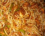 A picture of step 4 of Jollof Spaghetti.