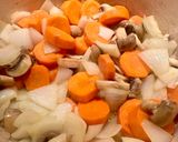 A picture of step 3 of Coq Au Vin.