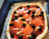 Pas rețetă Pizza cu blat subțire și margini cheese bites 3 fotografie