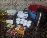 A picture of step 1 of Micky mouse chocoate cake.