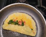 A picture of step 6 of Egg Omelet with Purslane, Bacon, and Roasted Tomato Salsa.