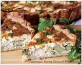Asparagus, spring onion and feta quiche recipe step 1 photo