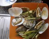 Hình bước làm 4 của món Ngao 2 cồi hấp xả đêm cuối tuần