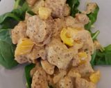 A picture of step 4 of My Tenderloin pork& Sausage in a creamy Mustard Pepper sauce. 😉.