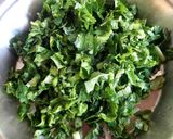 A picture of step 1 of Radish Leaves Steamed Dumplings - Mooli Ke Patto ke Muthiya - My Mother's Recipe On Women's Day.