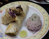 A picture of step 7 of Moringa Aloo wrap.